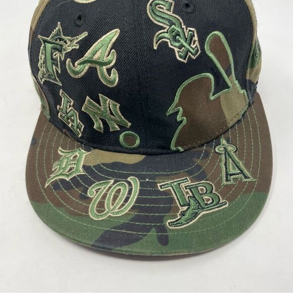 New Era Accessories MLB Logos Camo Baseball Cap/hat sz. 7.75 #MP2 - Picture 4 of 11